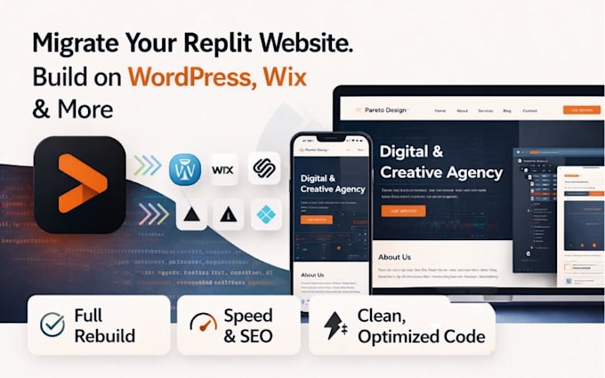 migrate replit website to wordpress wix squarespace vercel netlify rebuild ai