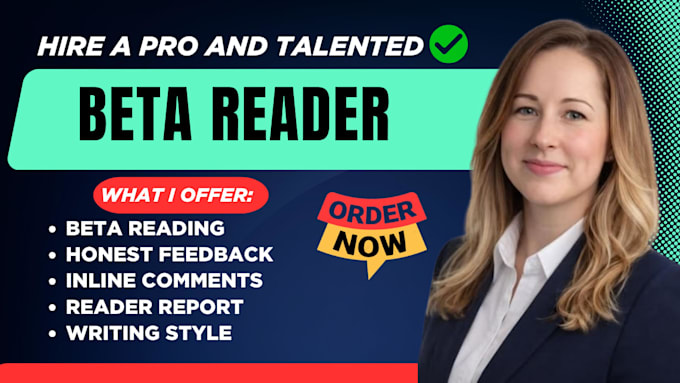 beta read your manuscript or review your book as a reader