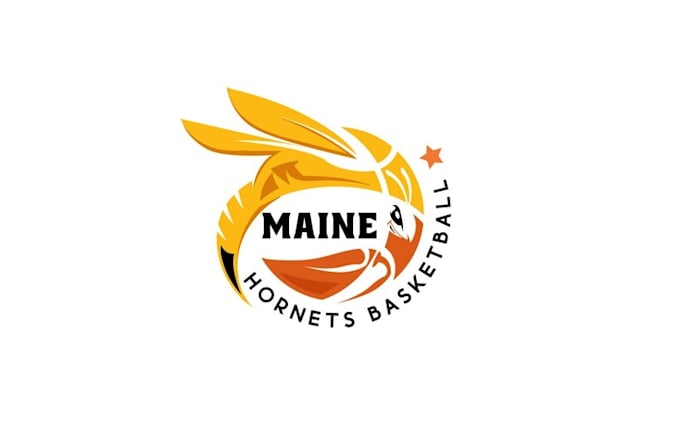 design maine hornet basketball logo