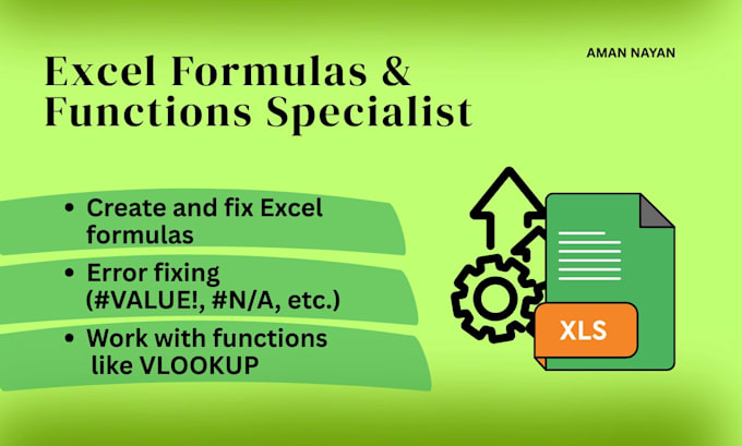 create and fix advanced excel formulas and functions