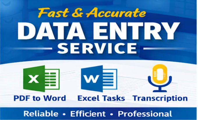 do fast and accurate data entry and transcription