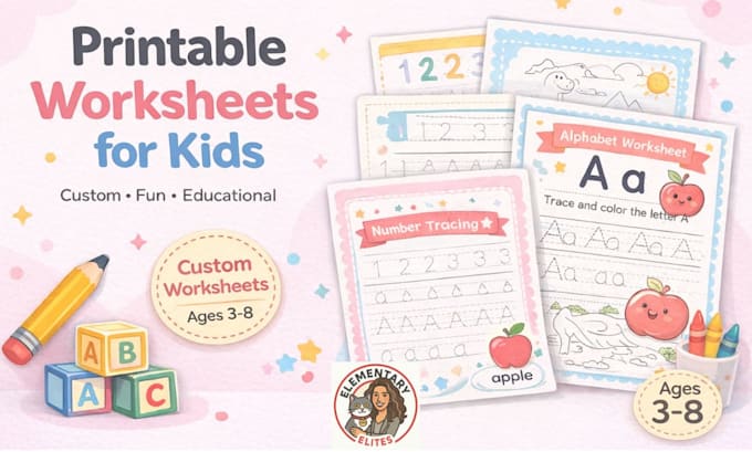 Design printable worksheets and fun educational activities for kids by ...