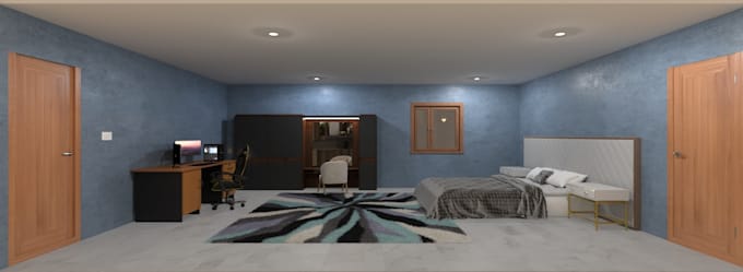 exclusive house interior 3d rendering
