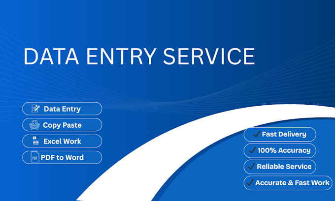 do accurate data entry, copy paste and excel work