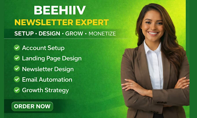 setup beehiiv newsletter beehiiv landing page beehiiv website design beehive
