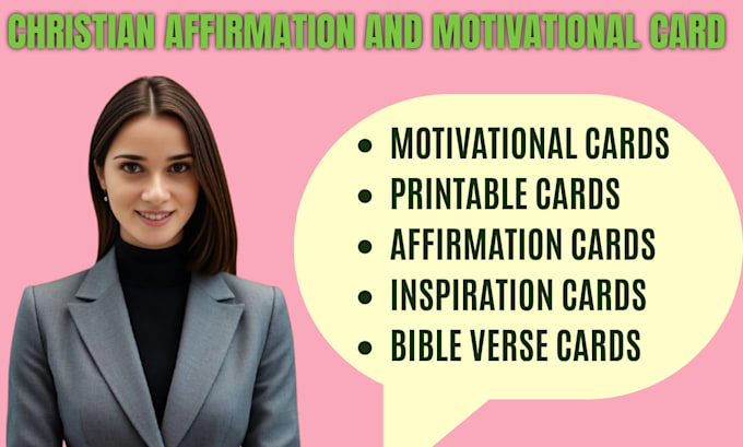 create christian affirmation and motivational printable cards