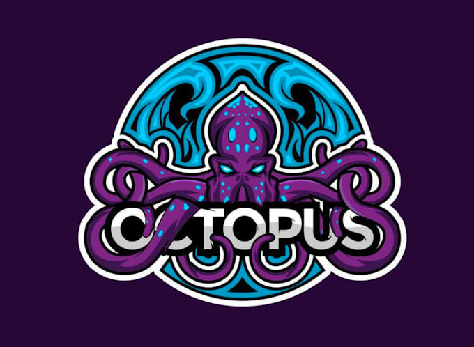 draw most wonderful octopus mascot logo design service