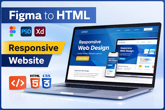 convert psdandfigma design to HTML CSS