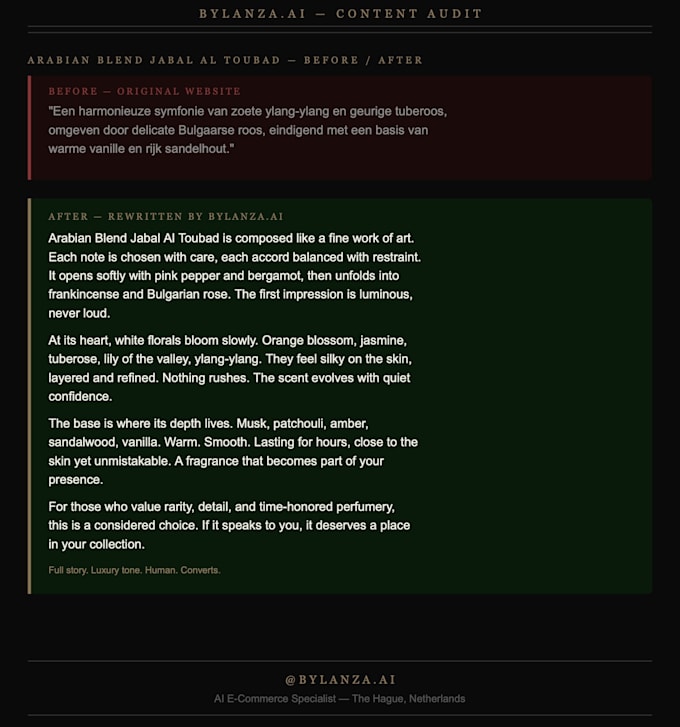 rewrite ecommerce copy that sounds human