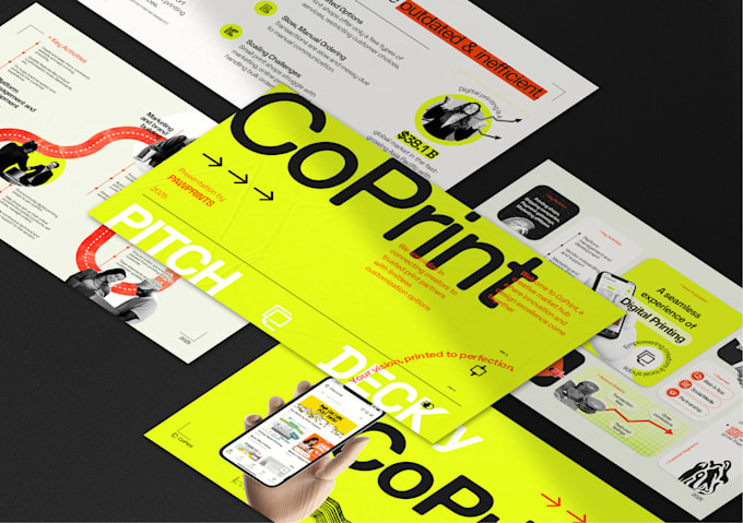 design pitch deck and animated presentation in figma