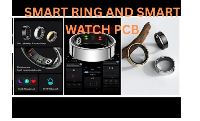 design smartwatch, smart ring pcb, ble, sensors, firmware