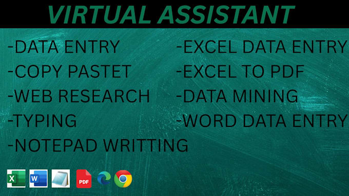 do accurate data entry, web research and copy paste