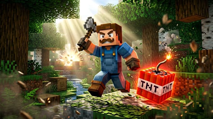 custom minecraft thumbnail design