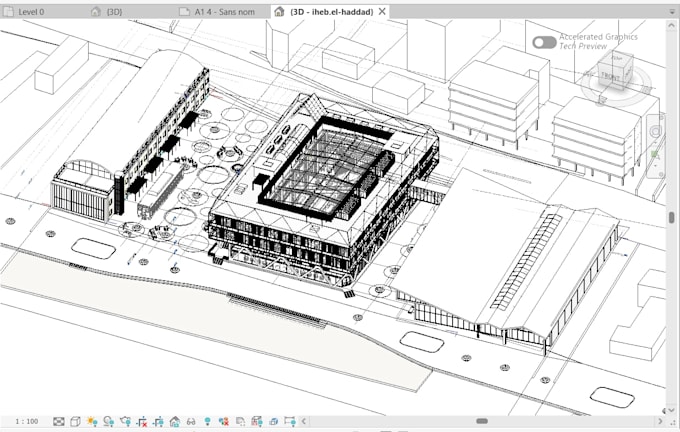 create a 3d bim architectural model in revit
