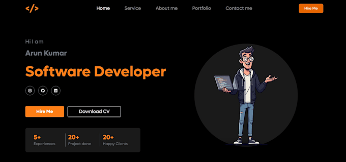 make static and dynamic landing page