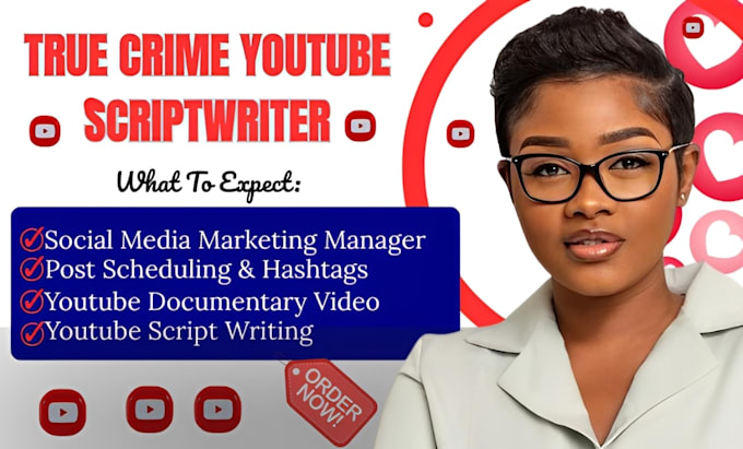 write youtube true crime script, documentary script writing for your channel