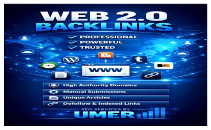 build high da web 2 0 backlinks for SEO ranking and authority