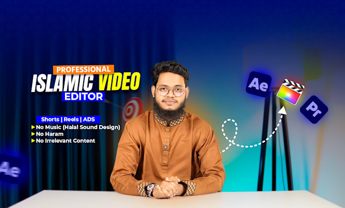 do professional islamic video editing with no music