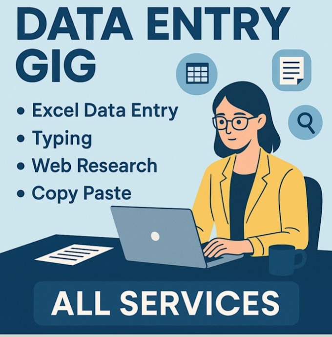 do accurate data entry, excel work and copy paste tasks