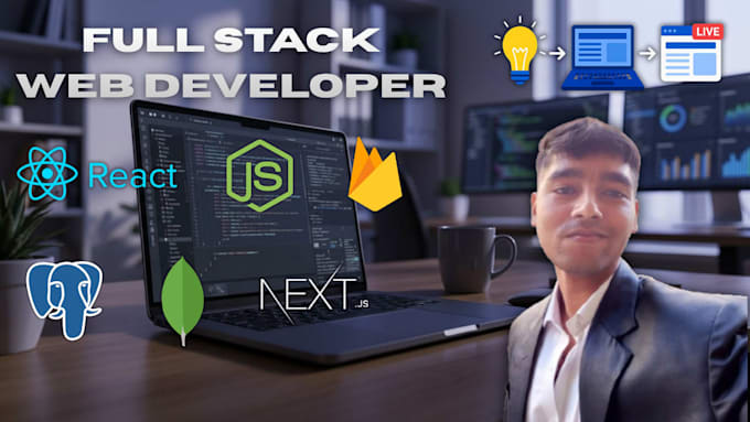 build full stack website with react nextjs nodejs