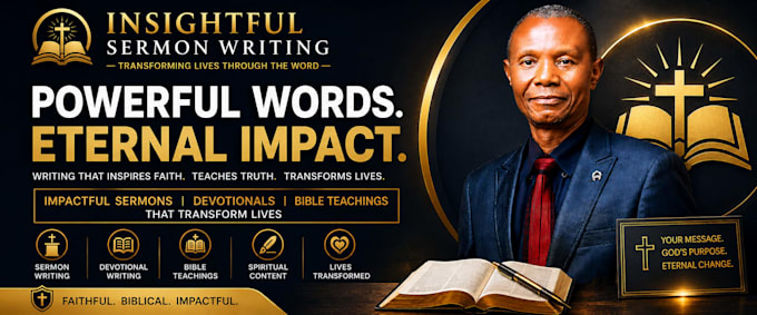 write powerful prophetic sermons, and systematic bible studies for ministries