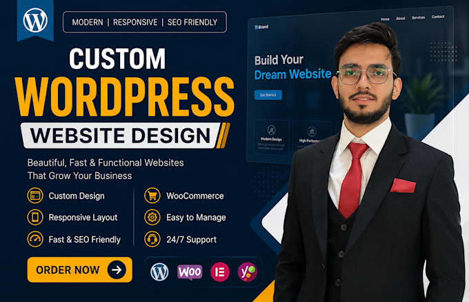 build wordpress website, custom wordpress website, business website development