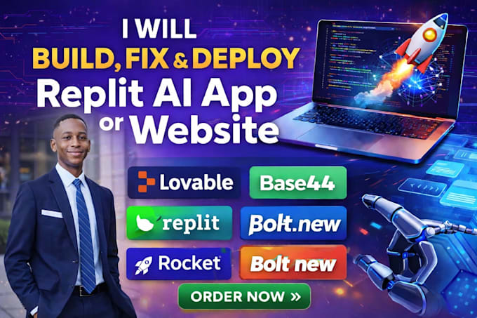 Build fix replit website replit ai app deploy lovable base4 rocket new ...