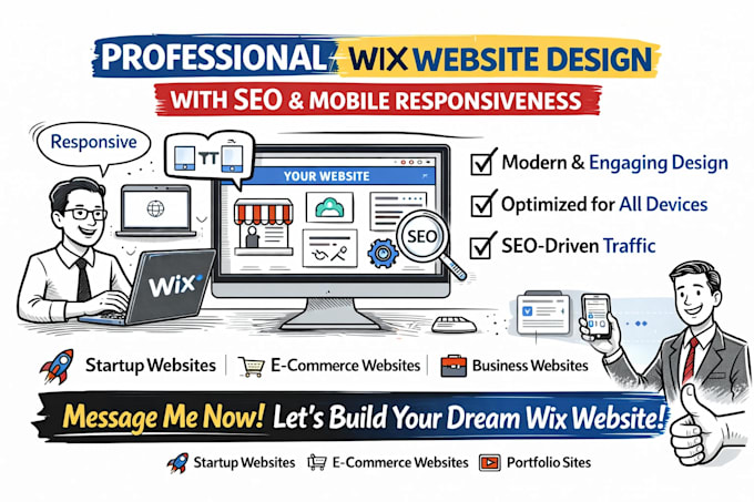 design a professional wix website design with SEO  mobile responsive wix audit