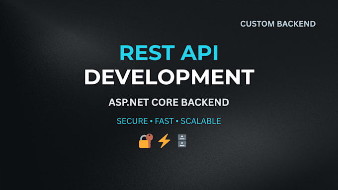 build rest API and backend using asp net core