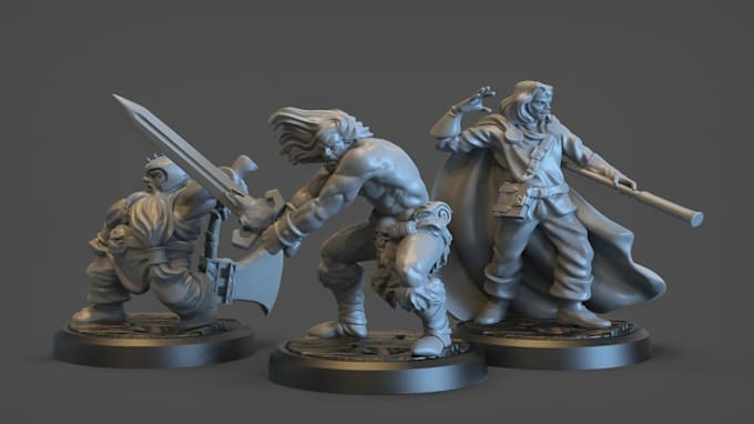 create 3d creature character miniature for dnd and board game printing