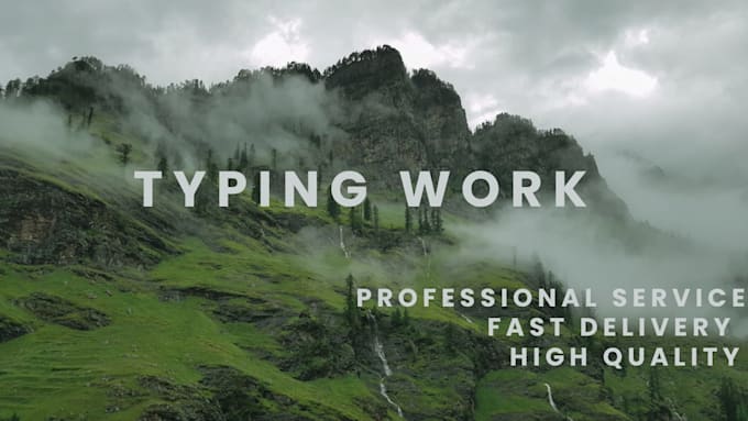 do data entryand typing work