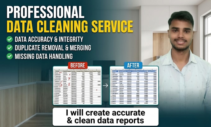 clean, format and transform your messy data into ready to use dataset