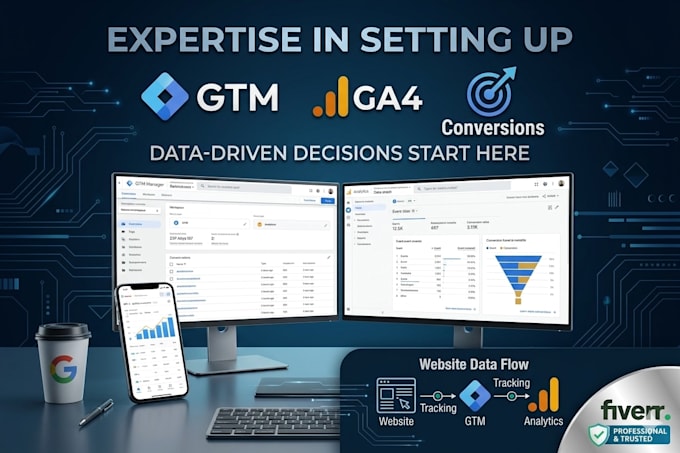 setup google tag manager, ga4 and conversion tracking