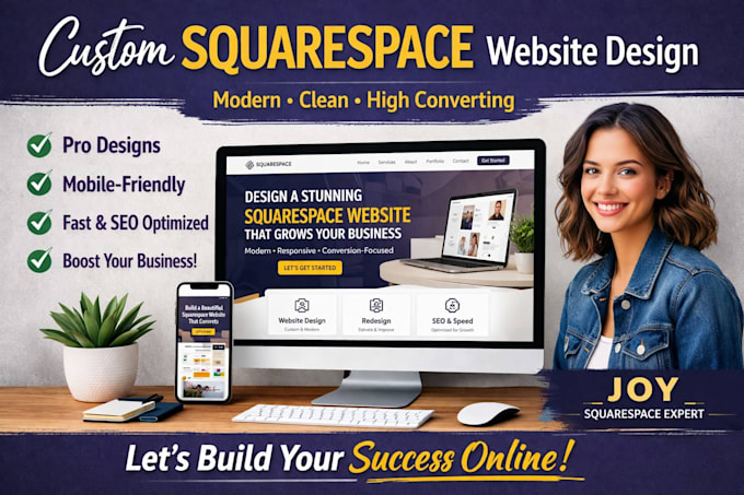 do squarespace website development, build squarespace design or redesign