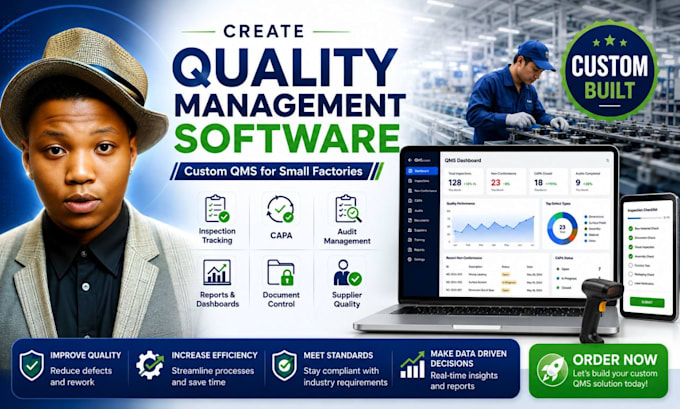 create quality management software for small factories