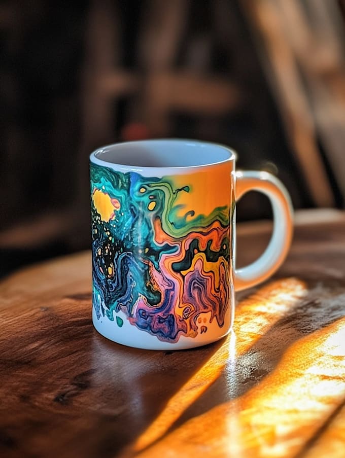 create trendy coffee mug design for your pod business