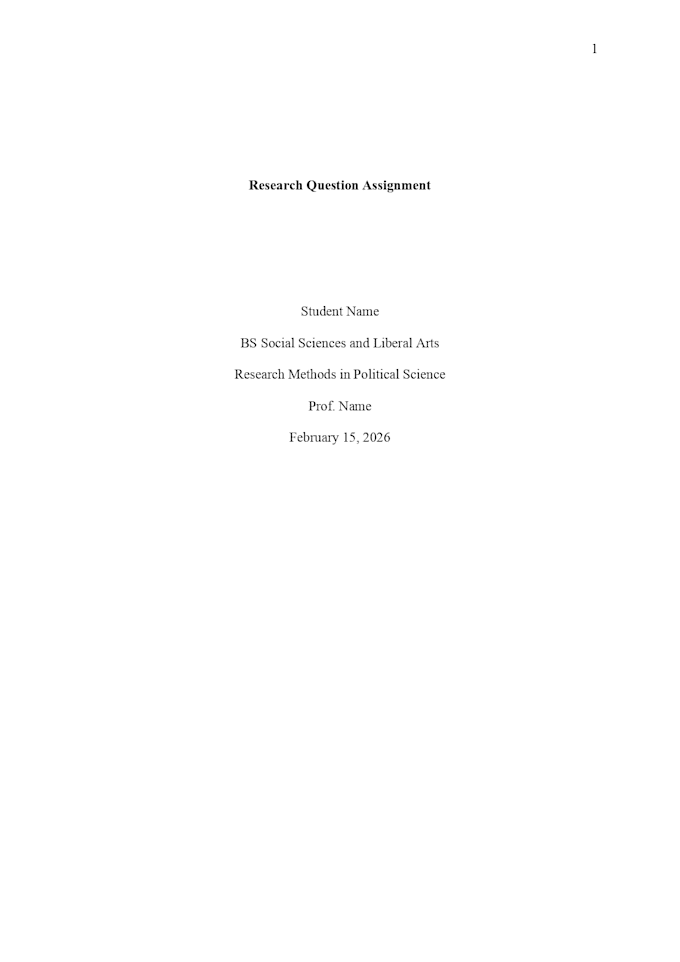 write a research question