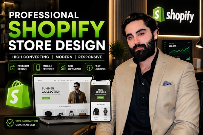 develop, design, and build your shopify store or shopify website