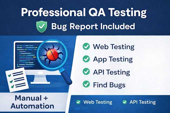 do website testing, QA testing and bug reporting