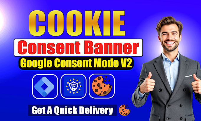 setup cookie consent banner, cookie consent v2, google consent mode v2,cookiebot