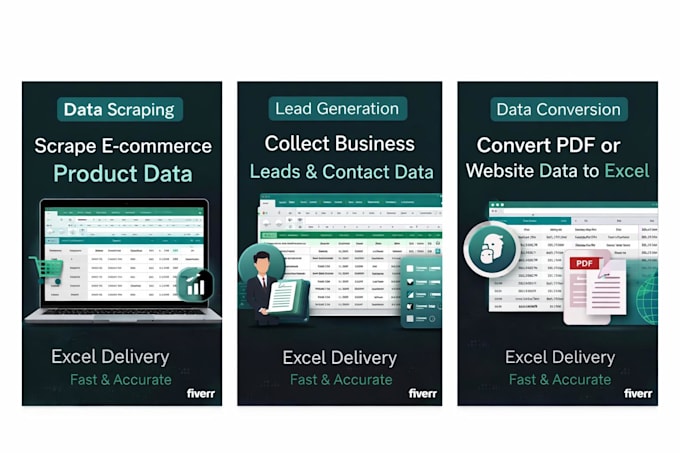 scrape product data from ecommerce websites to excel