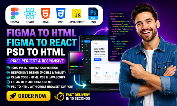 Figma en html figma en react psd en html pixel parfait responsive css ...