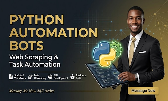 build a python automation bot for web scraping and task automation