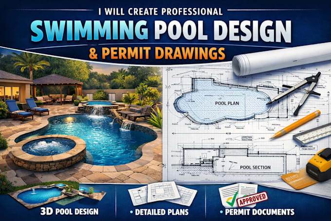 Pool Design Permit Creare design professionale di piscine e disegni per i permessi
