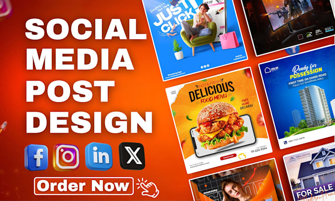 do social media post design, facebook ads design and instagram post