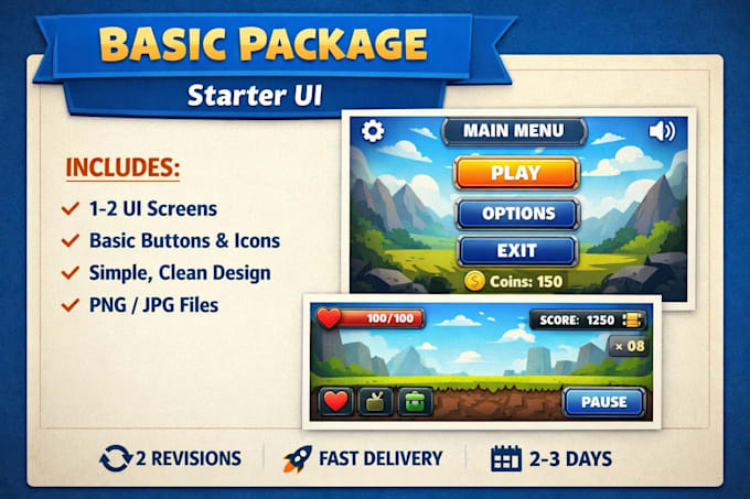 Design modern mobile game ui ux cyberpunk hud unity ui pixel art icon ...