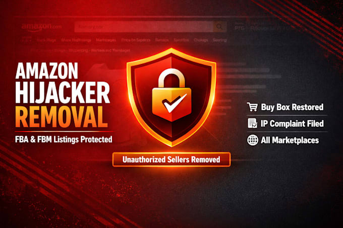 remove amazon  fba or fbm hijacker from brand product listing