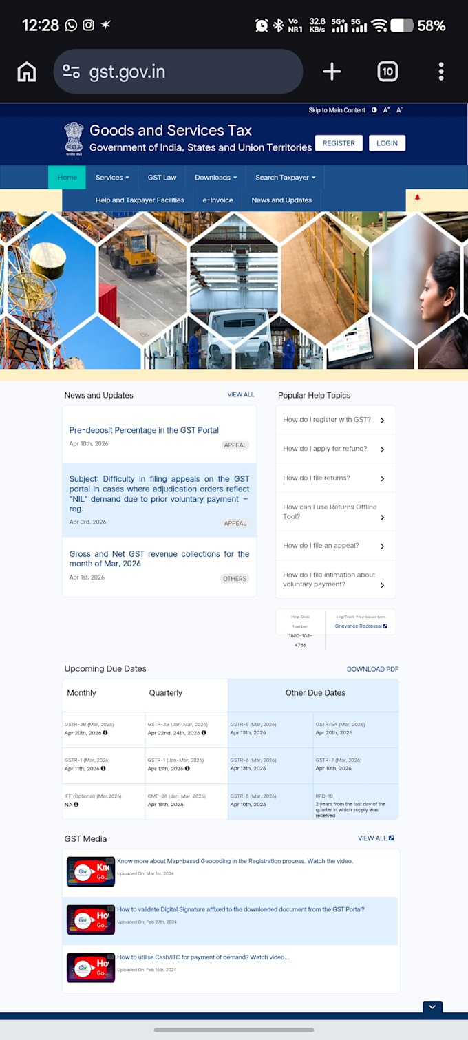 do gst monthly filings