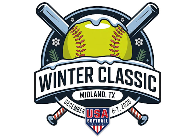 design unique softball logo with free source file