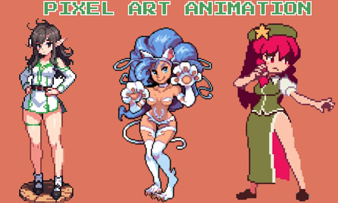 do pixel art character pixel art animation 2d sprite sheet 8bit 16bit characters